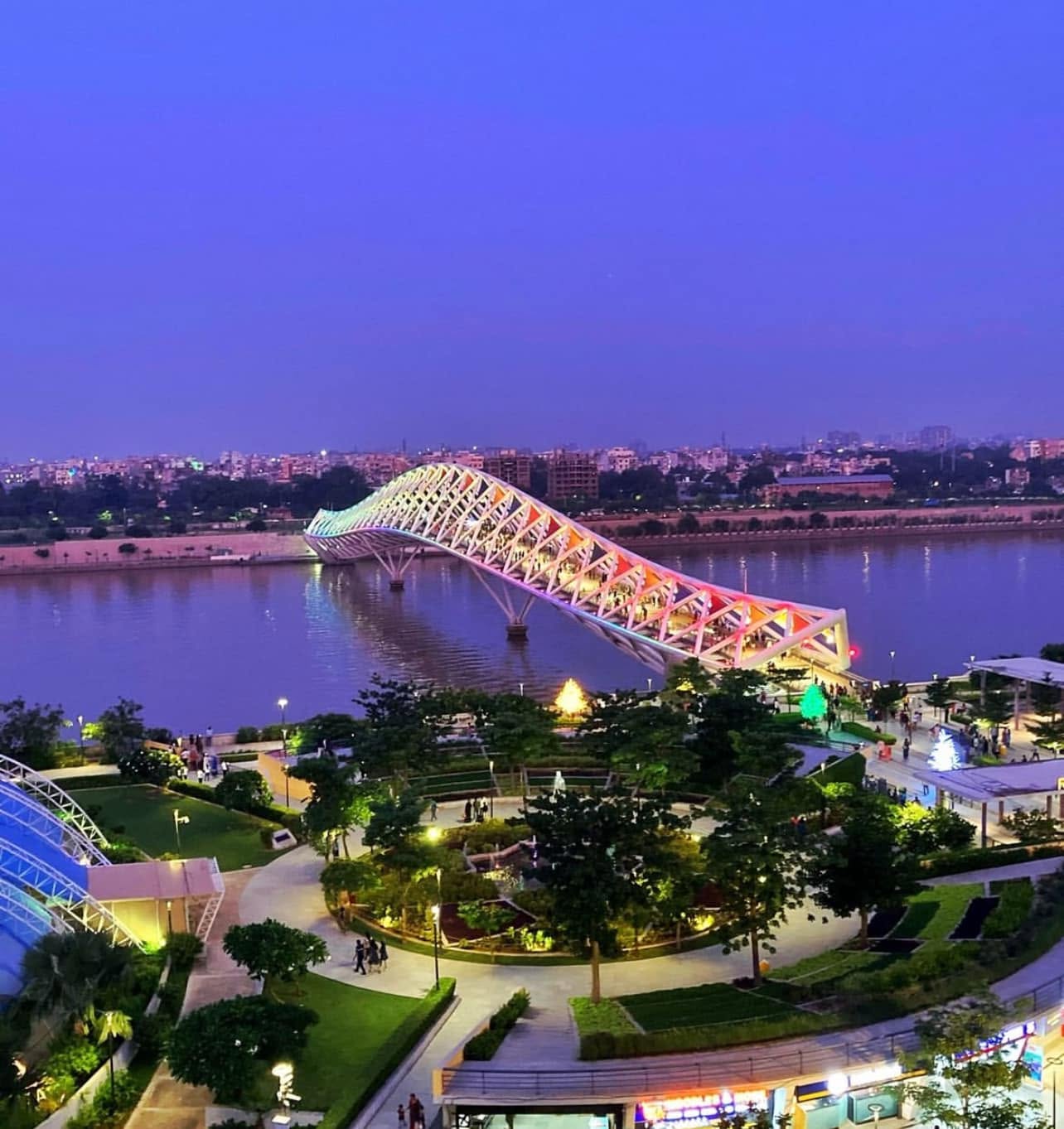 Ahmedabad skyline and Sabarmati river